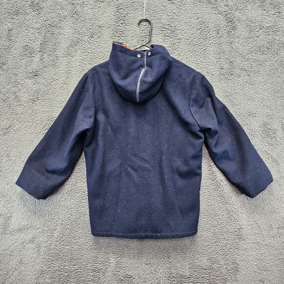 Sir Jac Jacket Men Size 38 Blue Hooded Full Zip Plaid Lined - Picture 13 of 14